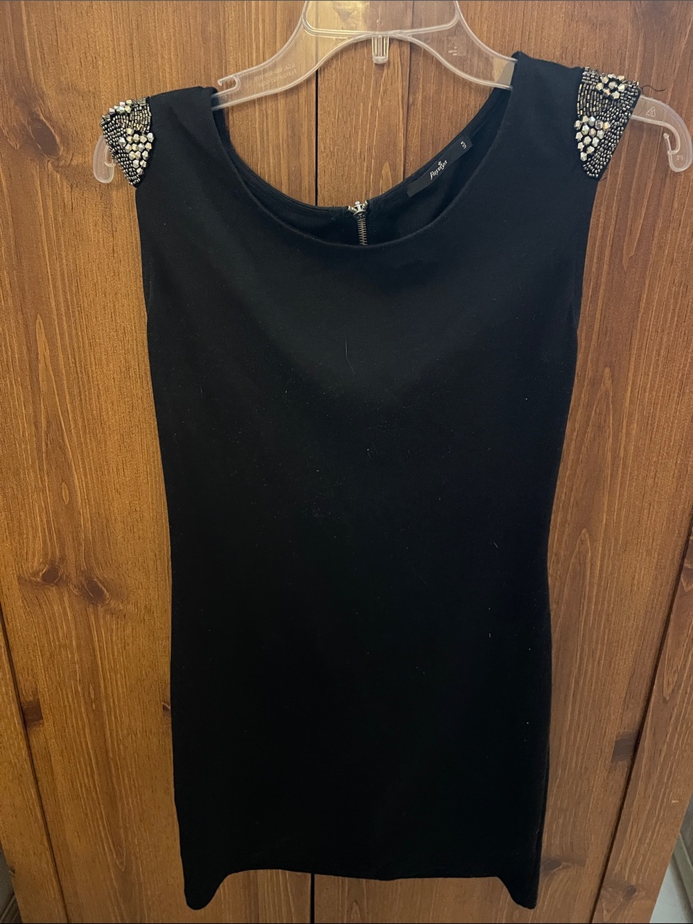 BCBG Black Embellished Shoulder Tank Tunic